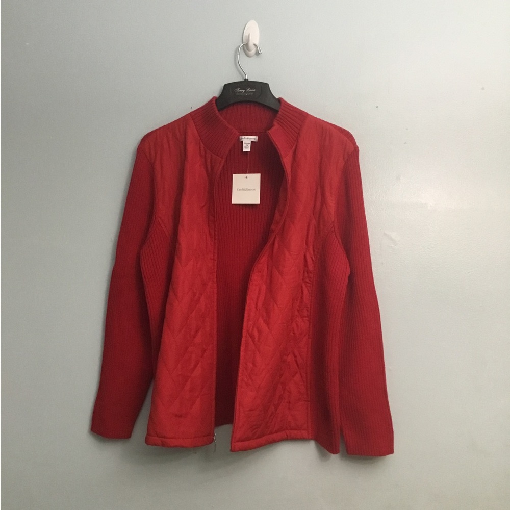 Croft & Barrow Vibrant Red Ribbed Knit Top - Picture 15 of 16